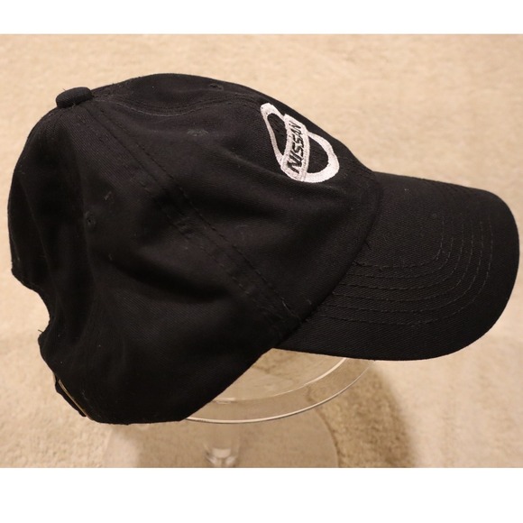 Nissan Black Baseball Cap Embroidered Logo Adjustable Strap Dad Hat - Picture 2 of 10
